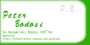 peter bodosi business card